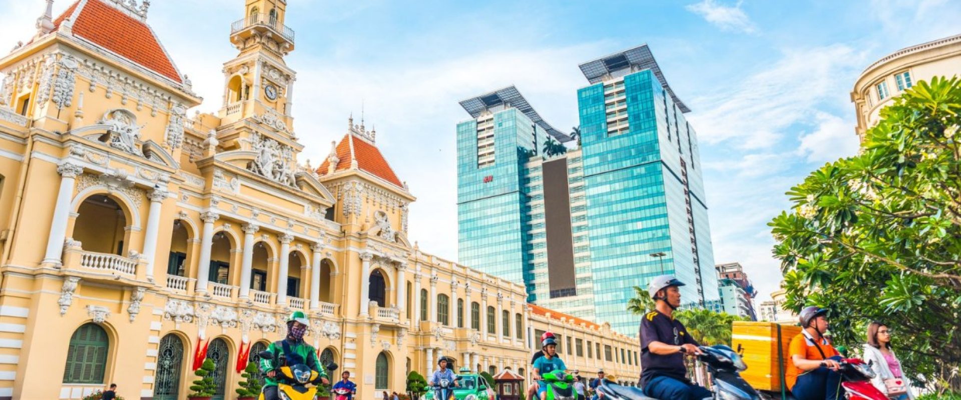 Vibrant street scene in Ho Chi Minh City, Vietnam